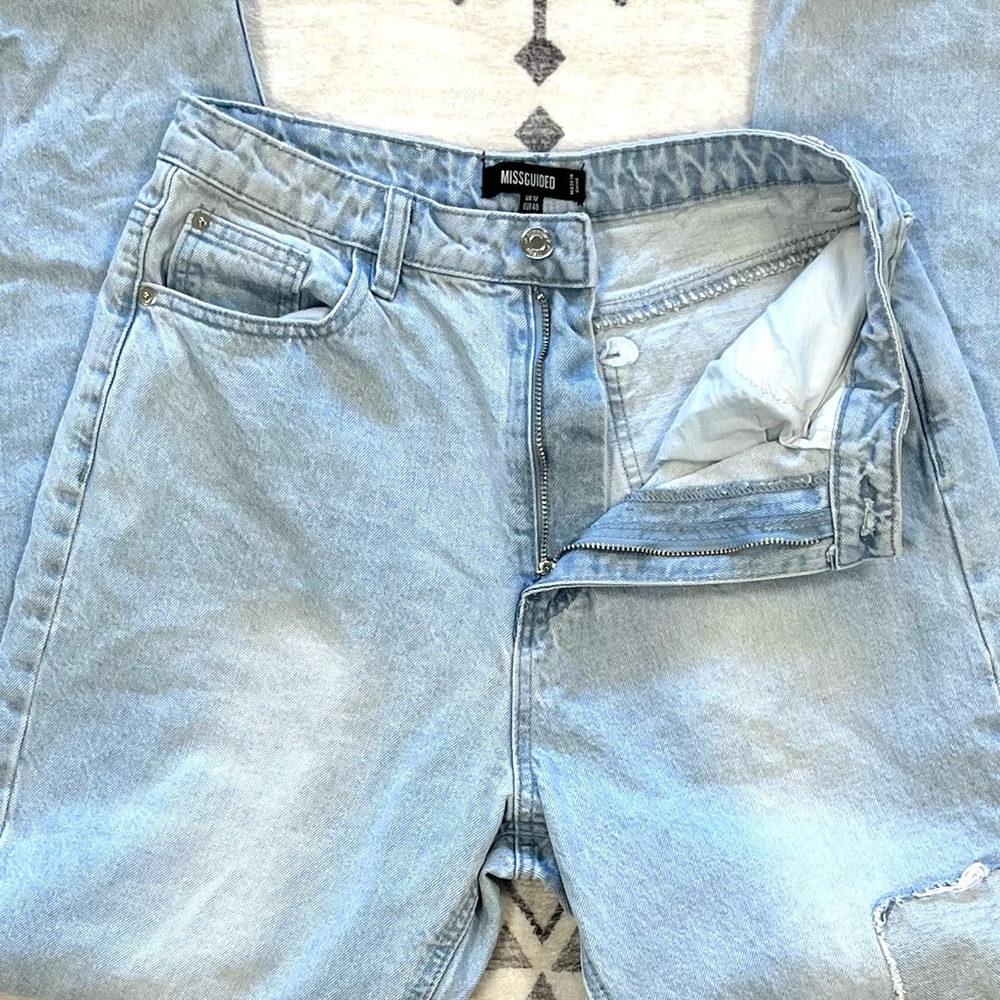 Misguided High Rise Patchwork Distressed Jeans Si… - image 10